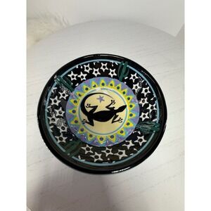 Ford 1992 Hand Painted Ceramic Bowl Lizard Starburst Southwestern Art